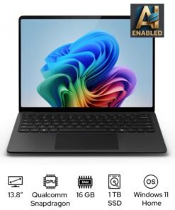 Microsoft Surface Laptop 7 Copilot+ PC Laptop With 13.8-Inch Display, Qualcomm Snapdragon X Elite Processor/16GB RAM/1TB SSD/Qualcomm Adreno Graphics/Windows 11 Home English/Arabic Black