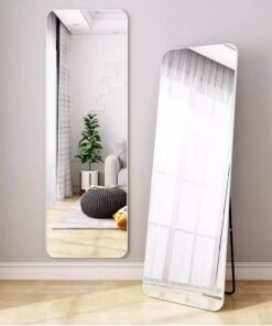 Noon East Full Length Mirror 160x45cm, Floor Mirrors Free-Standing Leaning Large Bedroom Dressing Mirror, Full Body Mirror with Stand for Living Room, Bedroom White
