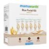 Mamaearth Rice Facial Kit With Rice Water & Niacinamide for Glass Skin - 60 g | Salon-Like Glowing Skin in 6 Easy Steps | Improves Skin Texture | Instant Glow | Suitable for all skin types
