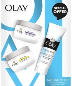 Olay Natural White Beauty Set – Face Wash (100g) + Day Cream SPF 24 (50g) + Night Cream (50g)
