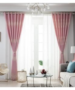 KYD 1 Panel Fabric Nation Curtains Blackout Insulation Noise Reduction Block-sun Window Drapes for Livingroom Bedroom 100*250cm Pink