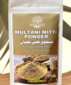 Heritage Xtracts Multani Mitti Powder - 100% Natural Fuller’s Earth for Skin, Face & Hair Care, Detoxifies, Controls Oil, Treats Acne & Dandruff, Promotes Glowing Skin & Healthy Hair - 100g