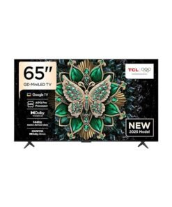 TCL 65 Inch Smart TV 4K QD-Mini LED Colorful Quantum Crystal HDR 10+ Gaming Google TV, 144Hz Native Refresh Rate, ONKYO 2.1 Hi-Fi, Dolby Atmos, AI Mode, (2025 Model) 65C6K Black