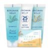 BERGMAN KELLY Hotel Toiletries Bundle (Tropical Waterfall 1 Oz Each 100 Pcs) 4Piece Set: 25 Rectangular Bar Soap 25 Shampoo 25 Conditioner & 25 Body Lotion Bulk Mini Guest Amenities Supply
