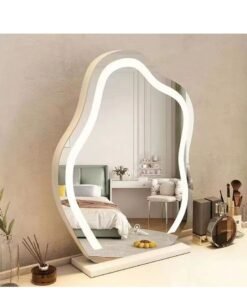 Joyelink Vanity Mirror with LED Lights, 54 X 42cm Large Makeup Mirror Cloud Shape, Smart Touch Dimmable 3-Color Light , for Vanity Desk Tabletop