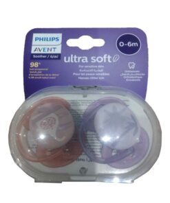 Alternative view of Philips Avent Soother Ultra SOFT 0-6M For Girls, 2 Pieces | No.1 Brand Recommended by Moms Worldwide | Light, Soft, BPA free, Orthodontic with Sterilization Case