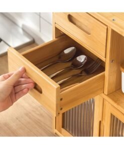 ZUCNG Kitchen Pantry Storage Cabinet with Doors and Shelves, Large Capacity Storage Organizer, Double Layer Countertop Drawer Cabinet Storage Cabinet for Kitchen Living Room Bedroom