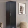 Sulsha One Door Wooden Wardrobe Cabinet Cupboard With Door & Drawer Lock Keys Engineered Wood Perfect Modern Stylish Heavy Duty Color Wenge