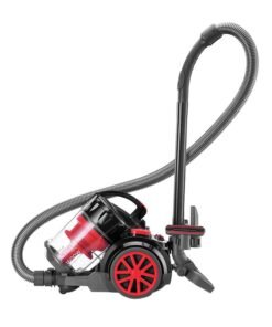 BLACK+DECKER Multi-Cyclonic Bagless Corded Canister Vacuum Cleaner, 20 kPa Suction, 6-Stage HEPA Filtration, 2.5L Capacity, Variable Speed, 5m Cord, Convenient Storage, 2.5 L 1400 W VM1680-B5 Black/Red/Grey