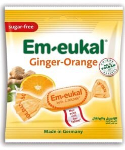 Em-eukal Ginger-Orange Sugar-Free Cough Drops – Herbal Lozenges with Vitamin C for Throat Relief – 50g – Made in Germany
