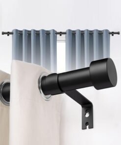 JOGAMS Curtain Rods Extendable Curtain Poles with Brackets Fitting Set 25mm Curtain Poles for Bedroom Living Room Outdoor