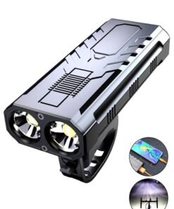 Bike Lights, USB Rechargeable Bike Lights, With the Function of 3 Light Modes and Power Bank, IP65 Waterproof Bicycle Lights, Easy to Fit