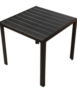 Modern 4-Seater Black Outdoor Dining Set – Durable, Stylish & Perfect - Metal + WPC Fibre