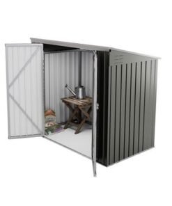 Outdoor Storage Shed - Multi Purpose, Outdoor Storage Cabinet with Lockable Door | Garden Shed for Storage of Garden Tools, Bicycles | Garbage Shed 178(L) X 101(W) X 128(H) cm (light Grey)