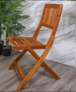 Wooden Folding Chair – Patio Wooden Relaxing Chairs – Wood Foldable Chair For Home Indoor Outdoor Garden Balcony Lawn Poolside Terrace Use - Image 3