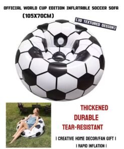 TNGames Official World Cup Edition Inflatable Soccer Sofa (105x70cm) | 3D Textured Design | Creative Home Decor/Fan Gift | Rapid Inflation | Thickened, Durable & Tear-Resistant