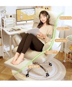 Alternative view of Hihonor Computer Chair, Home Ergonomic Gaming Gaming Chair Seat, Lazy Computer Sofa Chair, Bedroom Reclinable Leisure Back Chair (White)