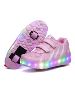 HUSK'SWARE Roller Skates Shoes Rechargeable Skates Shoes With Double Wheels Sport Sneaker Outdoor Luminous Shoes for LED Light Up Wheel Shoes for Kids