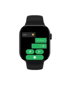 GREEN LION Flex 46, 2.06'' IPS Smart Watch, Double Tap Function, WhatsApp Real-Time Reply, 10 Days Standby, Always-On Display, 3 Ai Assistants, Sports Mode, BT Call, Translation, Compass, Barometer, 250mAh Battery, IP54 Waterproof Smart Watch - Black