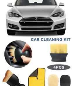 Sweet Life Car Detailing Brush Set Auto Interior Dust Brush and Microfiber Soft Fleece Car Wash Gloves for Cleaning Automotive Dashboard Air Conditioner Vents Leather Computer