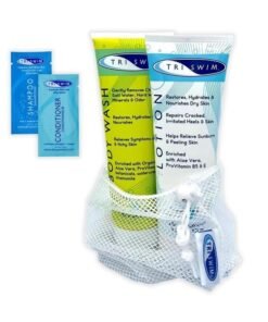 TRISWIM Body Care Gift Set | After Swim Body Wash and Lotion 8.5 fl oz Citrus-scented with Aloe Vera & Chamomile | Includes Shampoo & Conditioner Sample