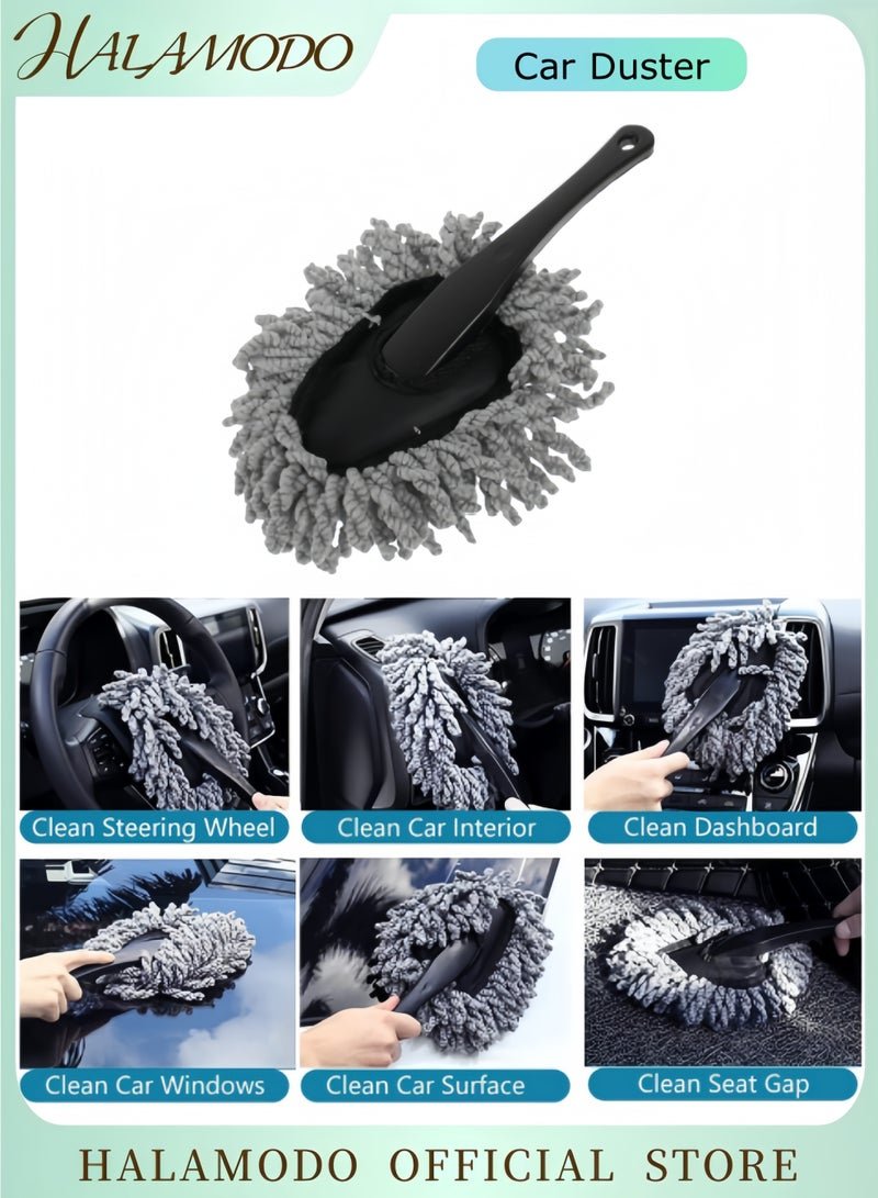 HALAMODO Car Duster Scratch-Free Cleaning with Wax-Treated Cotton Strands Premium Microfiber Duster for Cars, SUVs & Trucks, Effectively Removes Dust & Dirt, Eco-Friendly & Reusable