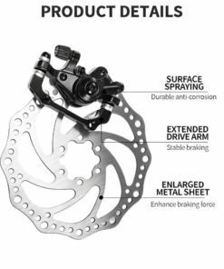 GROIC 1 Pair MTB Disc Brake Set, Mechanical Disc Brake Kit, MTB Front & Rear Disc Brake Caliper with 160mm Rotor,Disc Brake Set, Bicycle Accessories for Mountain Bike, Road Bike, BMX - Image 3