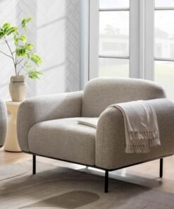 Pan Home TEEK SINGLE SEATER SOFA- GREY
