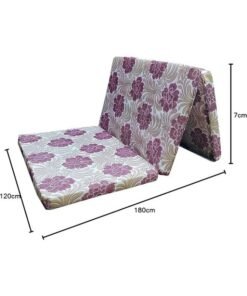Harmony Home Folding Foam Mattress - 180 x 120 x 7 cm (Multi Color)