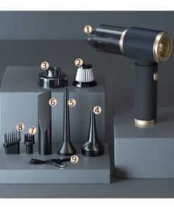 Car Vacuum Cleaner 15000pa- High Power, Long Battery Life, Compact Mini Handheld Cordless Vacuum for Cars and Home, Strong Suction, Blowing, charging and pumping 4-in-1,Black