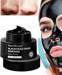 Vibrant Glamour Blackhead Remover Mask Peel Off Face Mask Bamboo Charcoal Peel Off Black Mask Deep Cleansing Facial Mask Facial Purifying and Clean Blackhead Face Nose for All Skin Types Charcoal Mask 30g