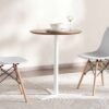 Pan Home JIAN 2 SEATER DINING TABLE ROUND WOOD - NATURAL & WHITE