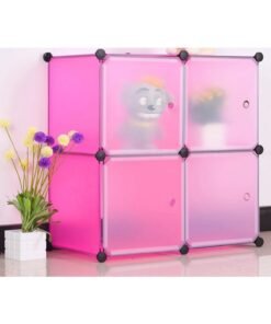 DubaiGallery Folding wardrobe slide wardrobe one room wardrobe portable folding wardrobe cabinet plastic space saving bedroom organizer shelf furniture 4 Cabinet