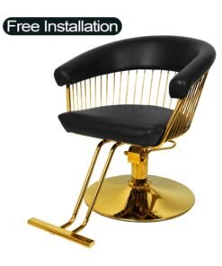 Meishida Ladies Barber Chair Height Adjustable Salon Chair 360 Degree Hydraulic Swivel Styling Chair Home Installation