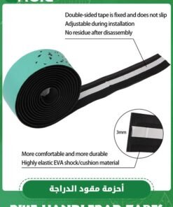 GROIC 2 Roll Bike Handlebar Tape - Road Bicycle Bar Tapes, PU Leather Surface EVA Foam Cycling Handle Bar Wraps with End Plugs - Image 5