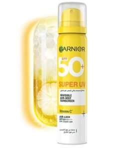 Garnier Super UV SPF50+ Invisible Air-Mist Sunscreen, with Vitamin C, 75ml