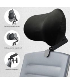 DUNISO Adjustable Ergonomic Office Chair Headrest，Universal Height and Angle Adjustable Memory Foam Headrest，Neck Support Cushion Clip on，Easy Installation，for Office Chairs, Gaming Chairs, Recliners, and Car Seats - Image 3