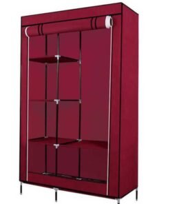 fabric foldable assemble portable dustproof closet wardrobe with cover