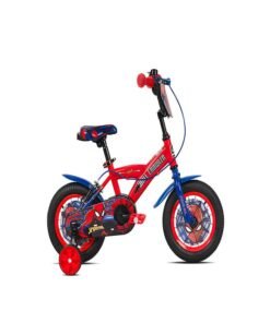Spartan Marvel Spiderman Super Spidey Kids Bike | 12 Inch Wheel Size With Training Wheels | Single Speed | Red Color