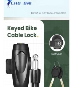 CHU DAI Bike Lock, 1/2 Inch Thick Bike Lock Cable Coiled Secure Bicycle Lock with Keys Scooter Lock Bike Locks Heavy Duty Anti Theft Bike Cable Lock with Mounting Bracket - Image 5