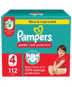Pampers Rash Protection Diapers Pants With Aloe Vera - Size 4 - 9-14kg - 112, Pieces