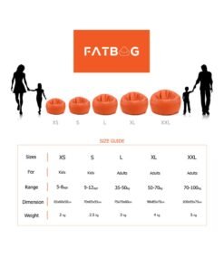 Fatbag Faux Leather Bean Bag with Polystyrene Beads Filling(Orange) - Image 3