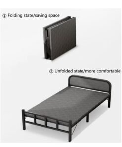 keke Portable Foldaway Household Simple Bed Companion with Mattress 120 cm