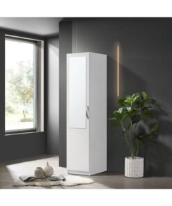 Home Box Kulltorp Plus 1-Door Wardrobe With Mirror 52 x 182 x 40 cm