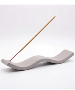 Zence Design Ceramic Incense Stick Holder in Grey, for counters, meditation rooms, yoga, home, and office