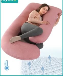 Bybeo Pregnancy Pillow with Cooling Cover, Maternity Pillows for Sleeping, U-Shaped Body Support for Back, Hips, Legs, Belly,a Must Have for Pregnant Women