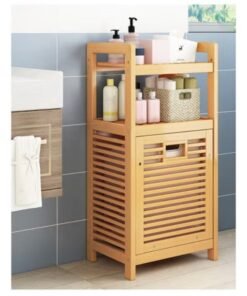 keke Multi-Functional Multi-Layer Large Solid Wood Floor Bathroom Storage Rack 50*30*95CM