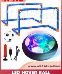 UNUNS Soccer Goal Backyard Set,Hover Soccer Balls,2-in-1 Hover Football With LED Star Night Light,Size 3 Football,Gift For Kids Boys Girls,Pop Up Portable Soccer Set,Toddler Soccer Nets Training Equipment