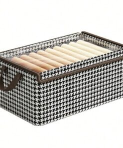 PRIME PICK XL Wardrobe Closet Organizer for Clothes Storage Pack of 5 Foldable Washable Non-Woven Box with Lid Metal Frame & Handles Ideal for Almirah Drawer & Cupboard Perfect for Shirts Pants Jeans