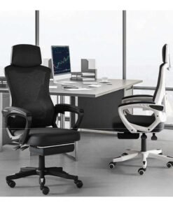 Alternative view of CityRiya-Long Office Chair Computer Desk Chair Ergonomic Executive Mesh Office Chair Height-Adjustable Desk Chair Gaming Chair with Lumbar Support Backrest in Sleek Black（Z1）